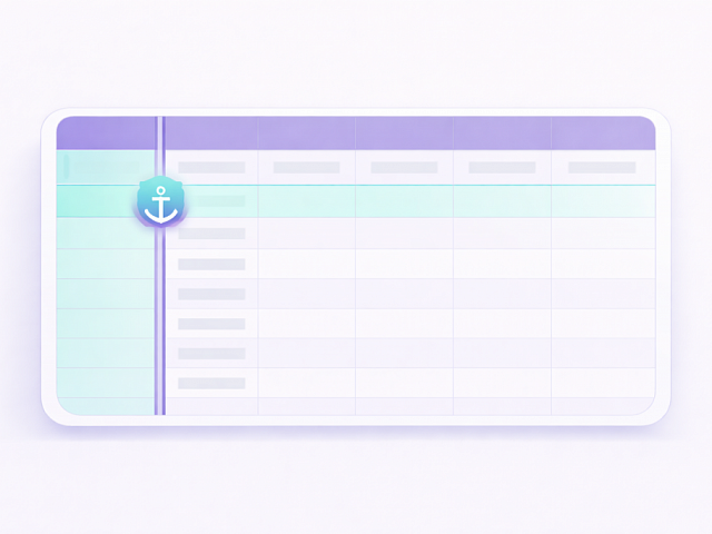 Как закрепить строку и столбец одновременно