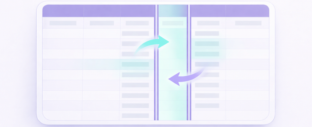 Как поменять столбцы местами в Excel
